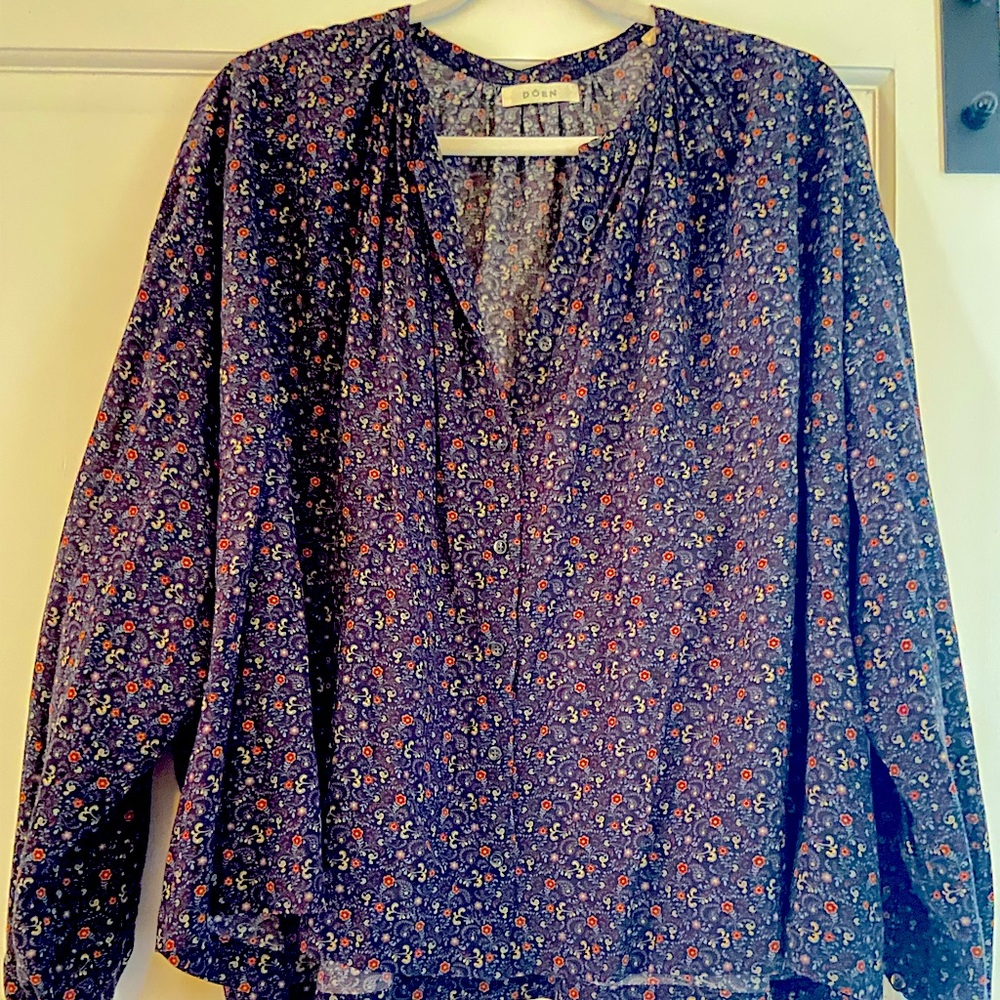 Doen Jane Blouse BLACK MARFA PAISLEY